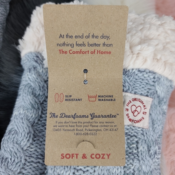 2 pairs of Dearfoams boot height slipper socks - Picture 6 of 8